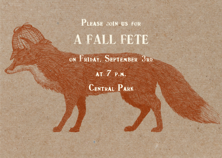 Fox and Hat - Fall Party Invitation by Paperless Post