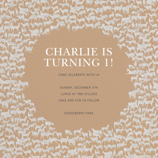 Rangale - First Birthday Invitation by Schumacher