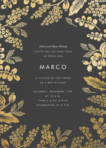 Heather and Lace - Bar & Bat Mitzvah Invitation by Rifle Paper Co.