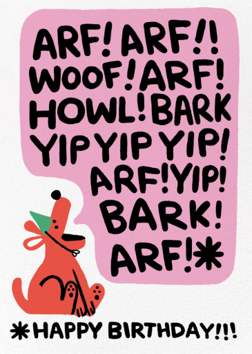 Birthday Bark (Cari Vander Yacht) - Birthday Card by Wrap