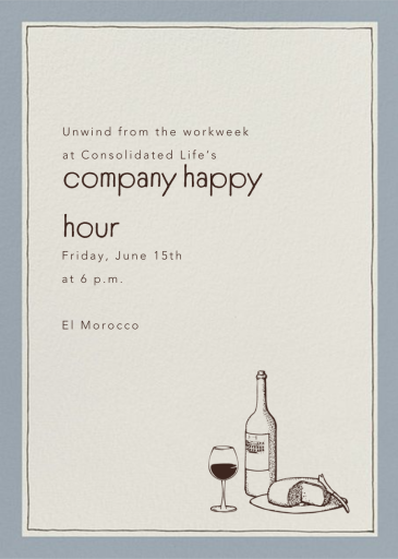 Drawn Seal Tall - Happy Hour Invitation by Paperless Post
