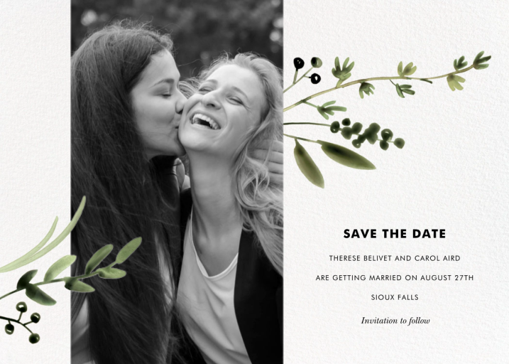 Mountain Greenery Portrait by Paperless Post