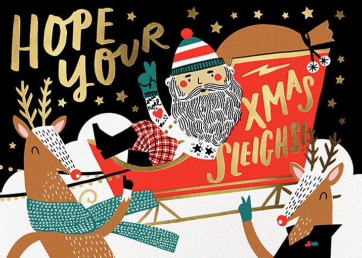 Santa's Pit Crew - Christmas Card by Hello!Lucky