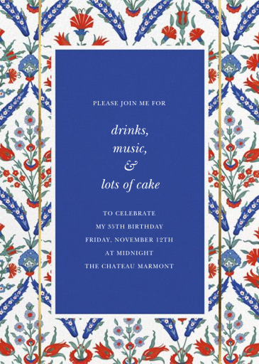 Ottoman Floral - Invitation by Oscar de la Renta