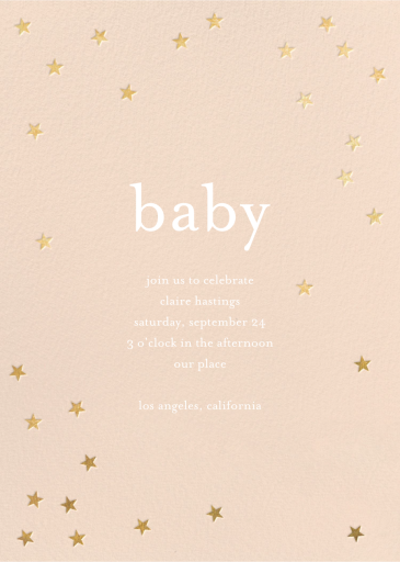 Scattered Stars - Baby Shower Invitation by Sugar Paper