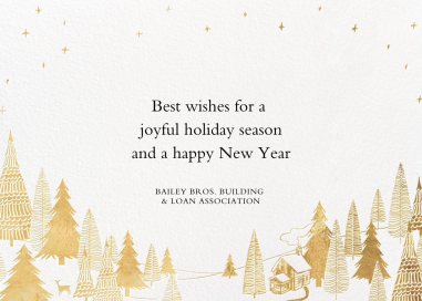 Snow Pine Valley (Horizontal) - Business Holiday Card by Paperless Post