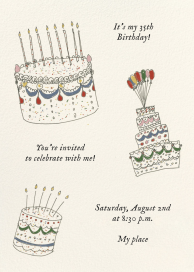 Cake Trio - Birthday Invitation by Carly Kuhn