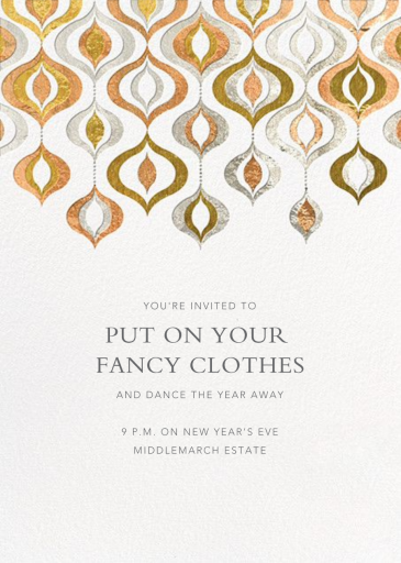 Shiny and Sparkly - New Year's Eve Invitation by Jonathan Adler