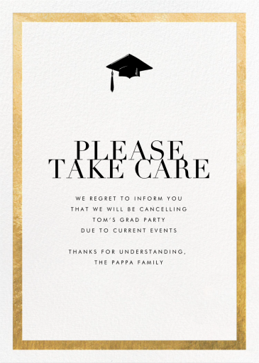 Simple Gold Border by Paperless Post