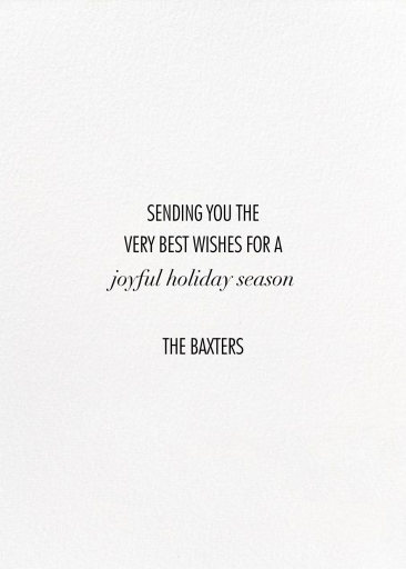 Evoke Photo - Christmas Card by Kelly Wearstler - Back