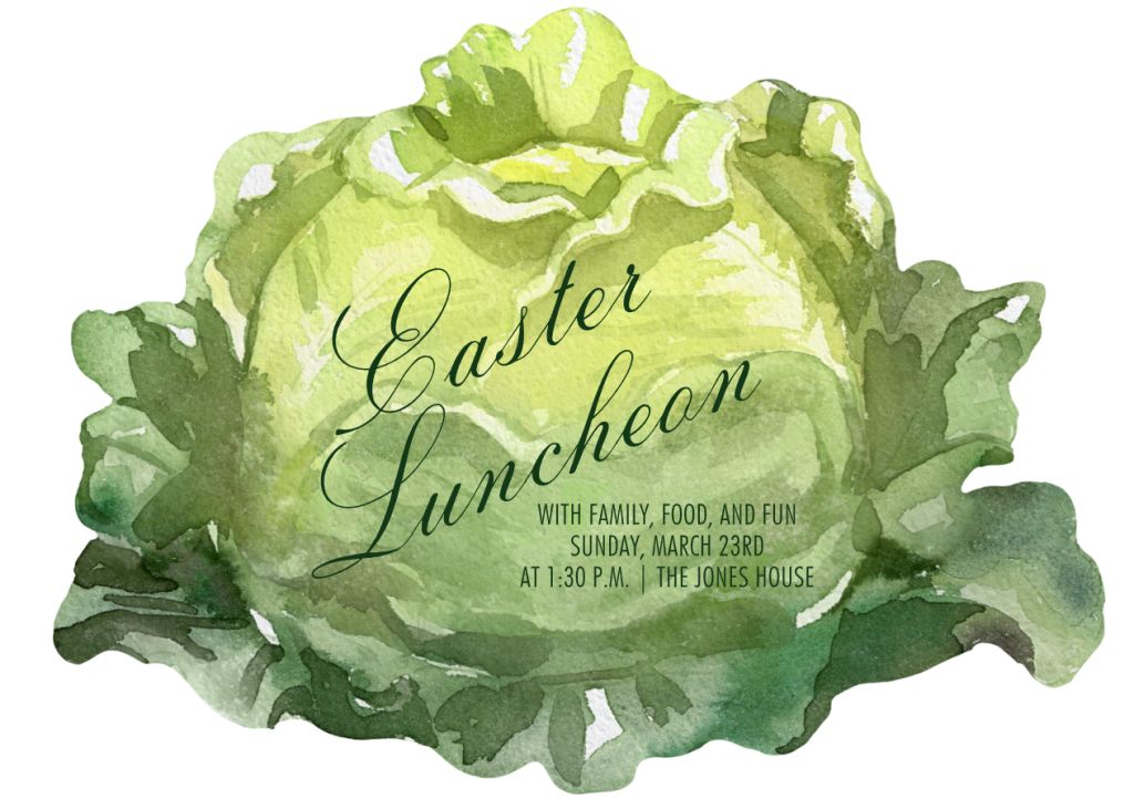 Cabbage Cutout Invitation
