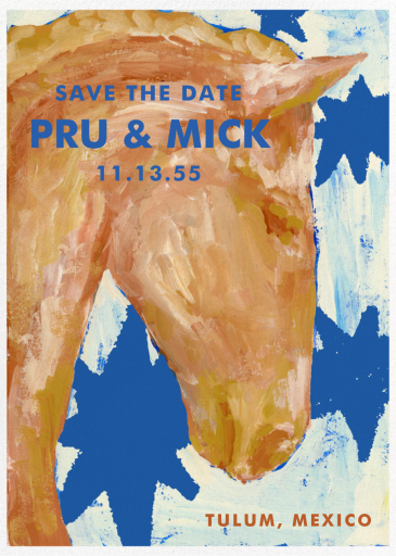 Western Horse - Save the Date by Iris + Marie