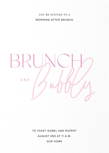 Shades of Pink - Wedding Brunch Invitation by Paperless Post