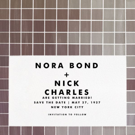 Mosaic Tile Pattern Save the Date