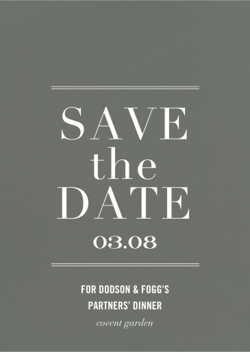 Typographic II - Save the Date by kate spade new york