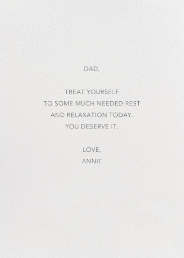 Bear and Baby - Father's Day Card by Petit Collage - Back