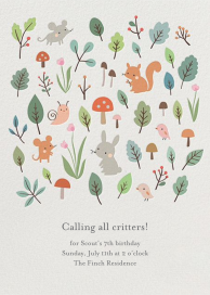 Full Forest - Birthday Invitation by Little Cube