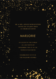 Splatter Cloth I - Bar & Bat Mitzvah Invitation by Paperless Post