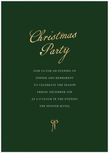 Signature Bow - Party Invitation by Sugar Paper