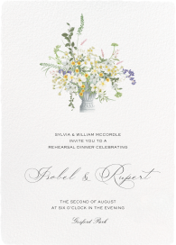 Grand Flower Arrangement - Rehearsal Dinner Invitation by Sketch Design Studio