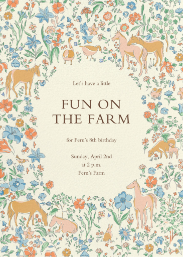 Horses in the Meadow - Invitation by Liberty