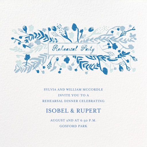 Roses for the Bride and Groom - Rehearsal Dinner Invitation by Mr. Boddington's Studio