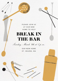 Home Is Where the Bar Is - Housewarming Invitation by Crate & Barrel