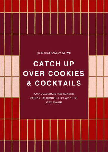 Tiiliskivi - Holiday Party Invitation by Marimekko