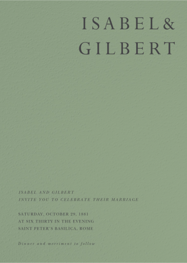 Fulton - Wedding Invitation by Paperless Post