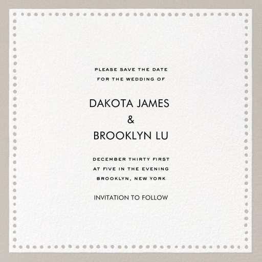 Charlotte Street II (Save the Date) by kate spade new york