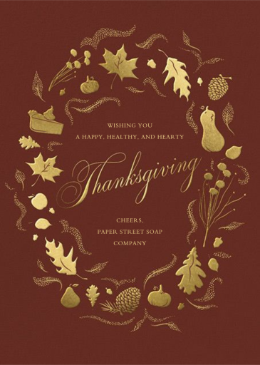 Golden Harvest - Thanksgiving Card by Paperless Post