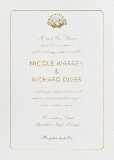 Indented Rounded Corners Tall - Wedding Invitation by Paperless Post
