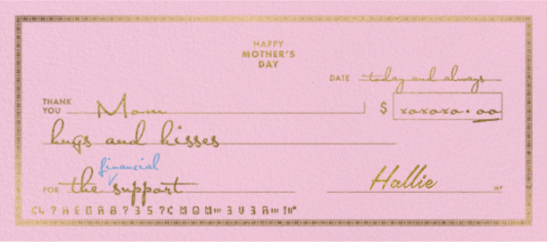 Returned Check by Paperless Post