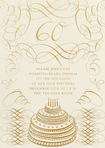 Swirly Celebration - Birthday Invitation by Bernard Maisner