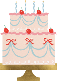 Vintage Cake Cutout - Birthday Invitation by Meri Meri