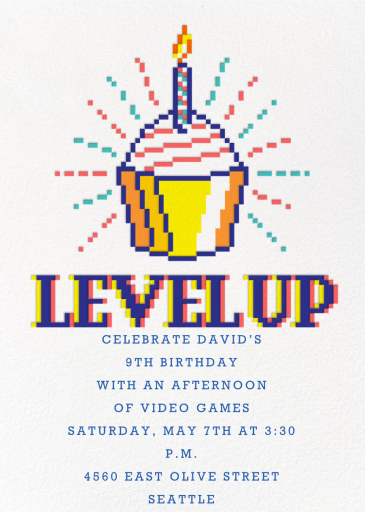 8-Bit Birthday by Paperless Post