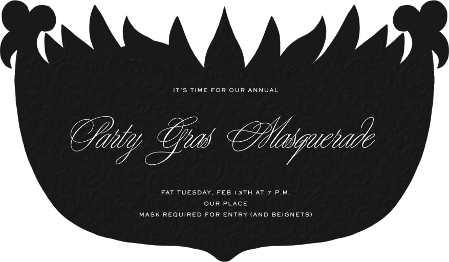 Veneziana - Mardi Gras Invitation by Paperless Post - Back