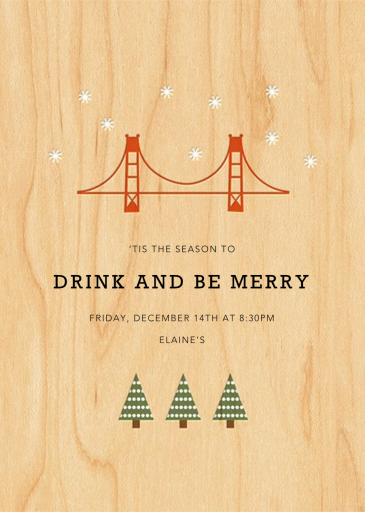 San Francisco Skyline Invitation - Back
