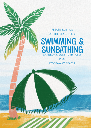 Shady Spot - Beach Party Invitation by Paperless Post