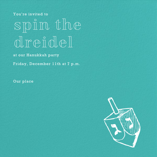 Persian Green - Hanukkah Invitation by Paperless Post