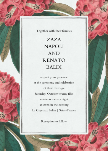 Azalea Grove - Invitation by John Derian