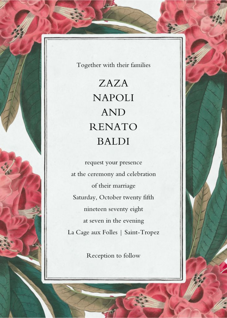 Azalea Grove Invitation