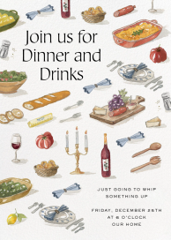 Seasonal Spread Dinner - Invitation by Martha Stewart