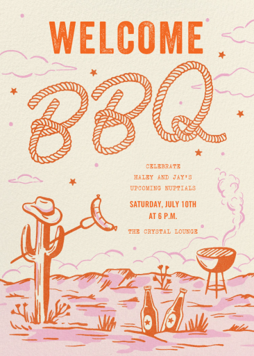 Desert BBQ - Wedding Weekend Invitation by Paperless Post