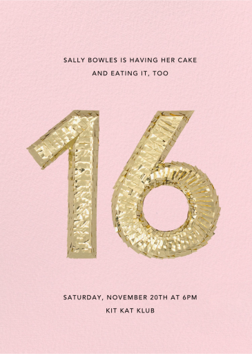 Shine - Sweet 16 Invitation by CONFETTISYSTEM