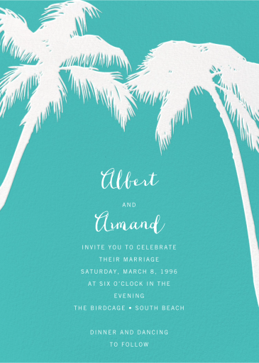 Tropical Palm - Wedding Invitation by Paperless Post