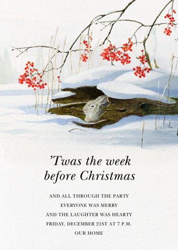 Burrow - Winter Party Invitation by Felix Doolittle