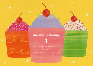 Cupcake Social - First Birthday Invitation by Paperless Post