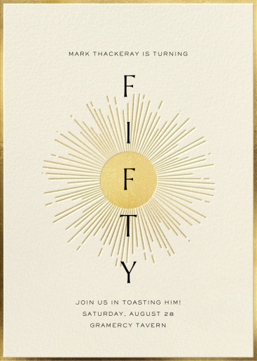 Golden Starburst - Invitation by Paperless Post