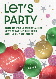 Glimmering Orbs - Christmas Party Invitation by Paperless Post
